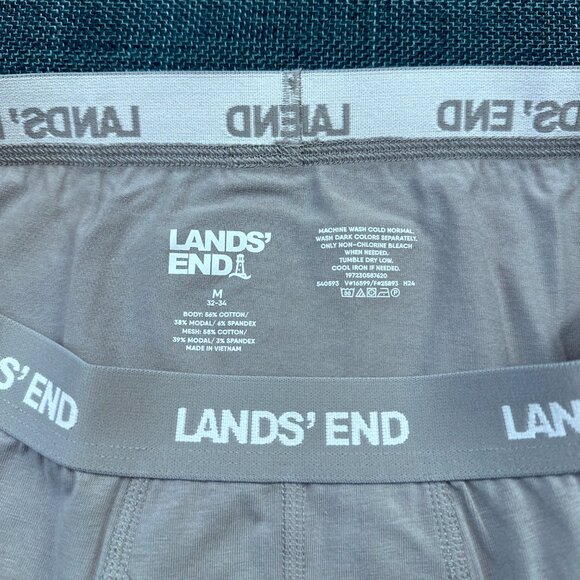 Set of 3 Lands End Knit Briefs (Gray, Mint Green, Forest Green Striped) Size M - Picture 4 of 8